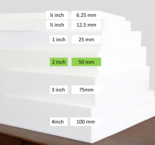 Upholstery Foam Sheet 2 inch (firm)