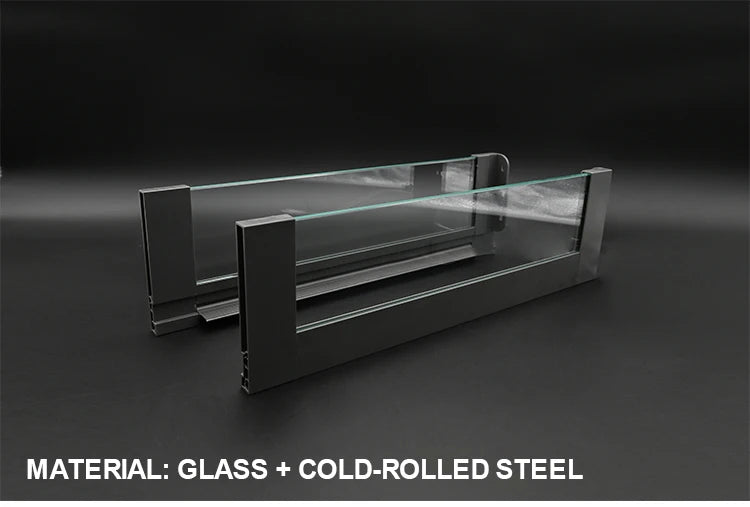 Slim Tandem Drawer Box with LED Light Glass (DS015)