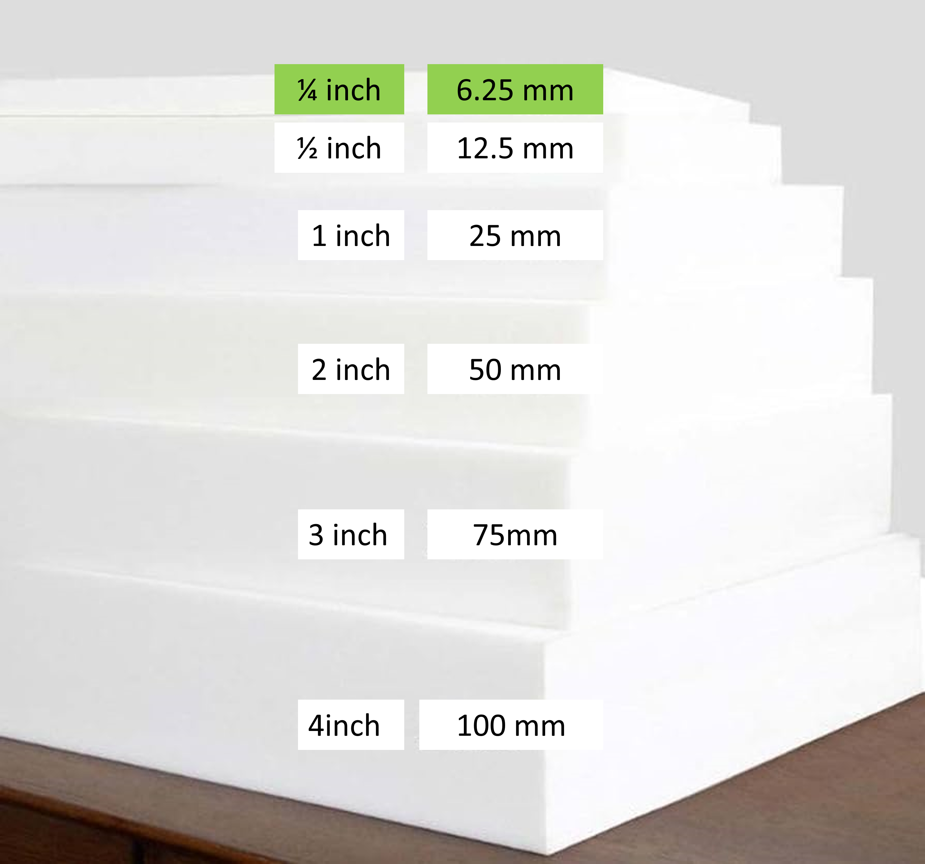 Upholstery Foam Sheet 1/4 inch – Komorebi