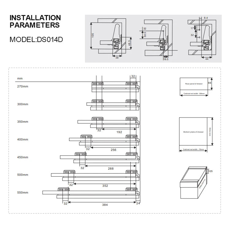 Tandem Box Soft Close Drawer Slide